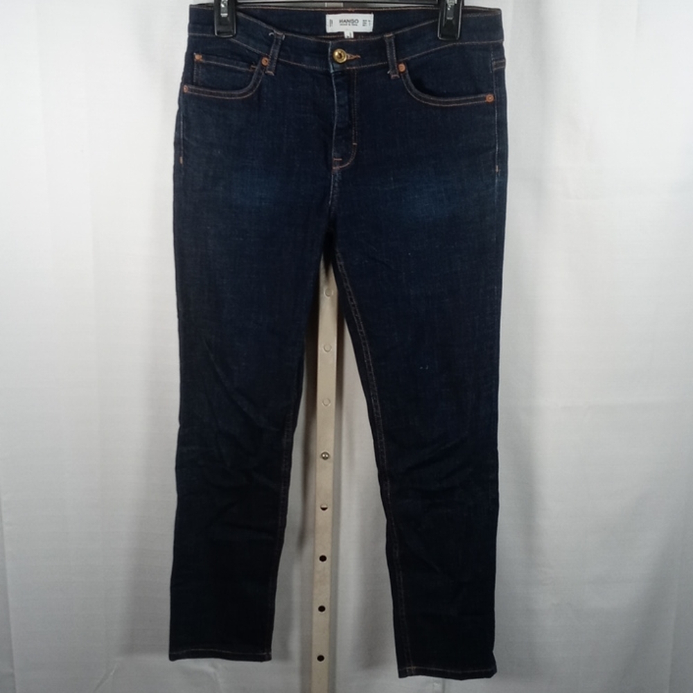 Mango Dark Wash Ankle Jeans - Women's Cropped Skinny